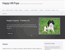 Tablet Screenshot of happyhillpups.com